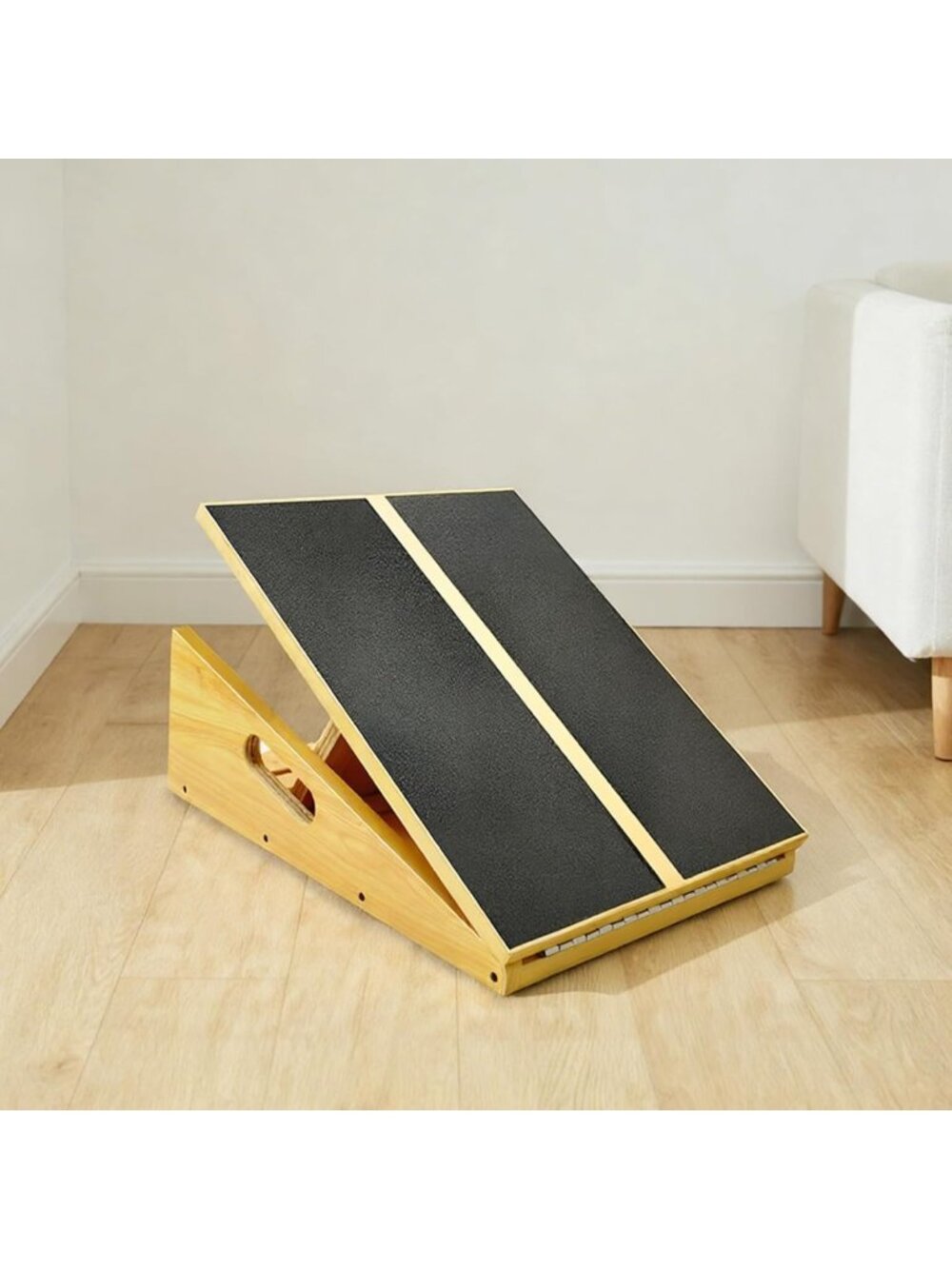 Adjustable Wooden Slant Board for Calf Stretching & Balance, Incline Stretcher - Picture 6 of 7